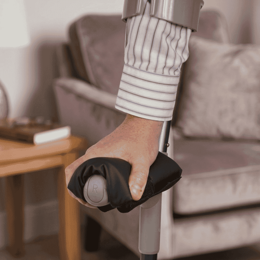 harley crutch comfort pads in use