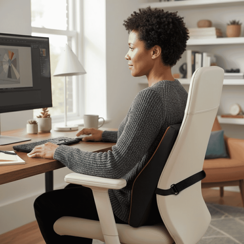 harley designer spine support in use