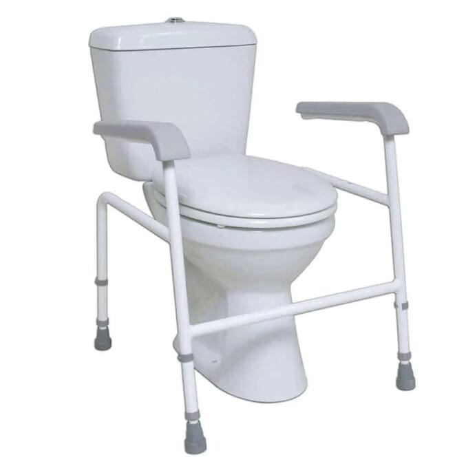 harrier toilet frame in situ