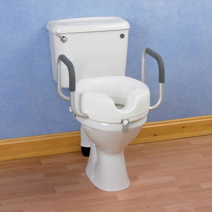 Raised Toilet Seat with Arms from Essential Aids