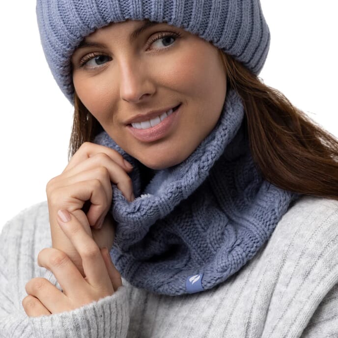 heat holders neck warmer dusky blue