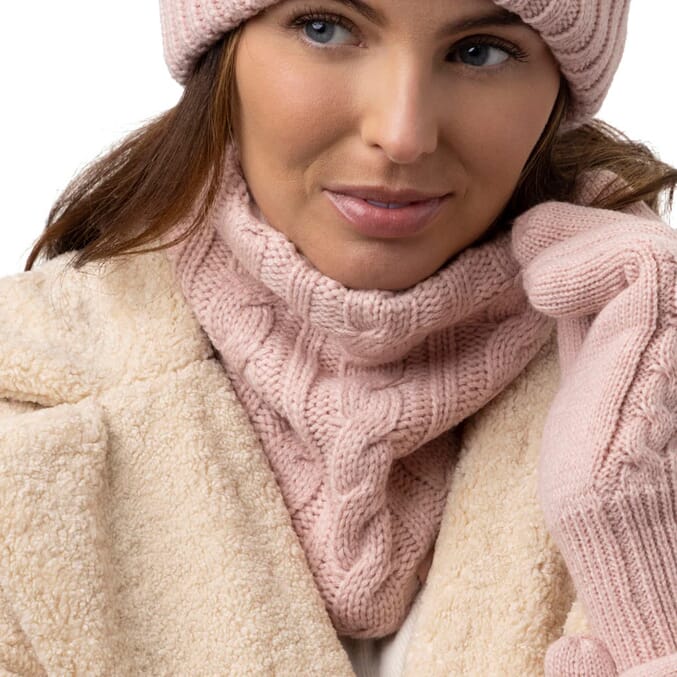 heat holders neck warmer dusky pink