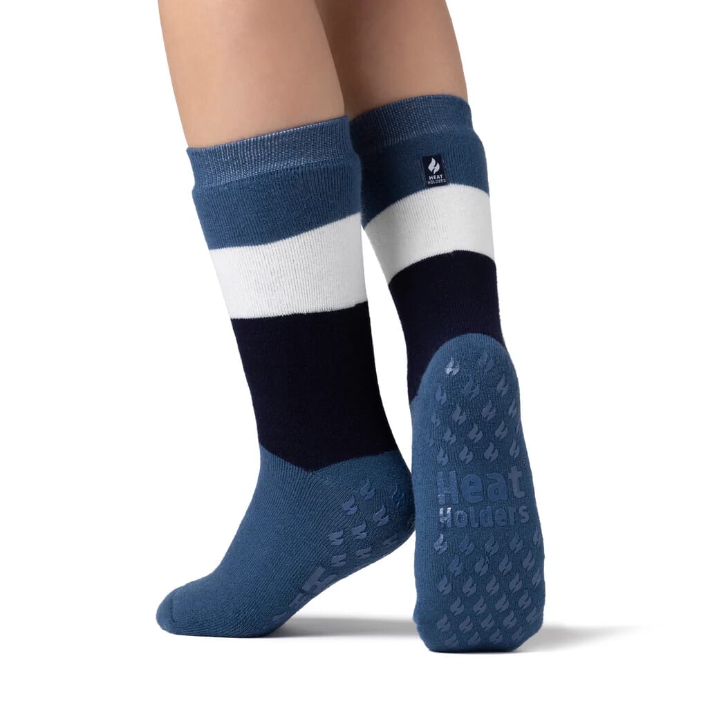 Heat Holders Raynauds Socks - Block Stripe - Size 4-8, Denim - Size 4-8 ...