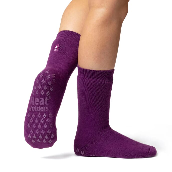heat holders raynauds socks plain size 4 8 violet