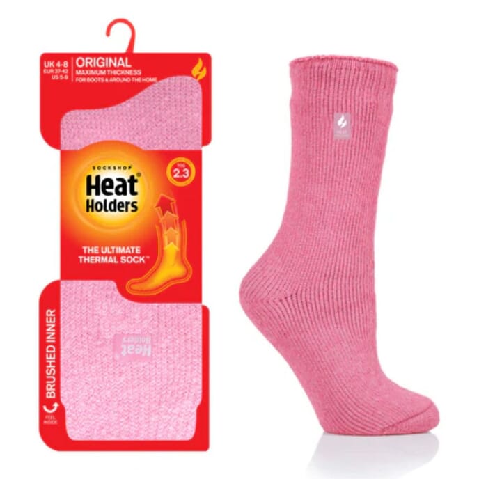 heat holders socks ladies pink