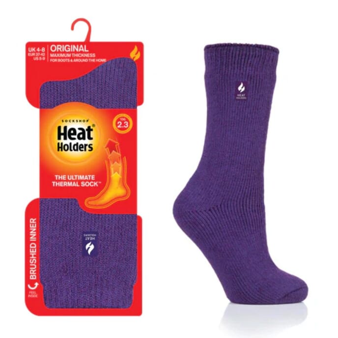 heat holders socks ladies purple