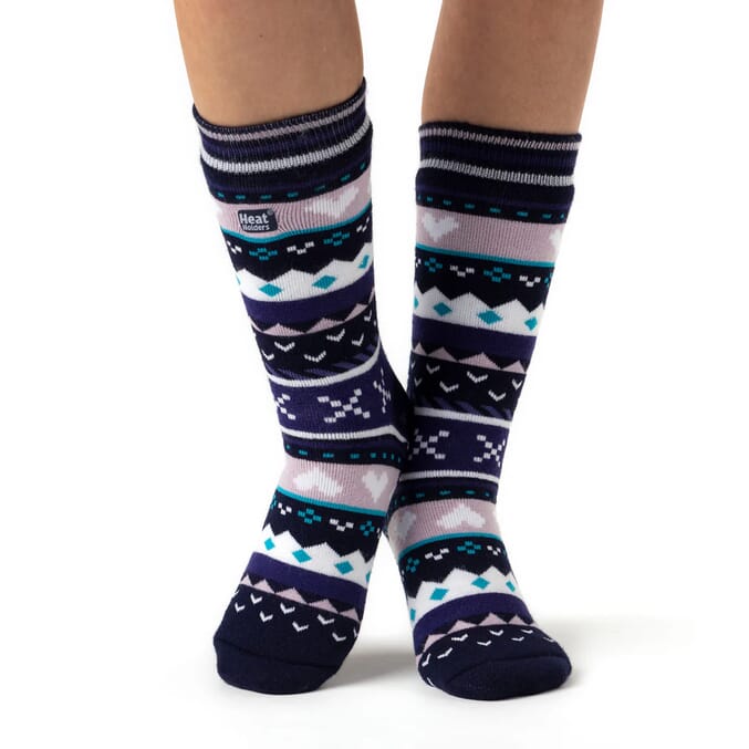 heat holders soul warming socks size 4 8 navy purple