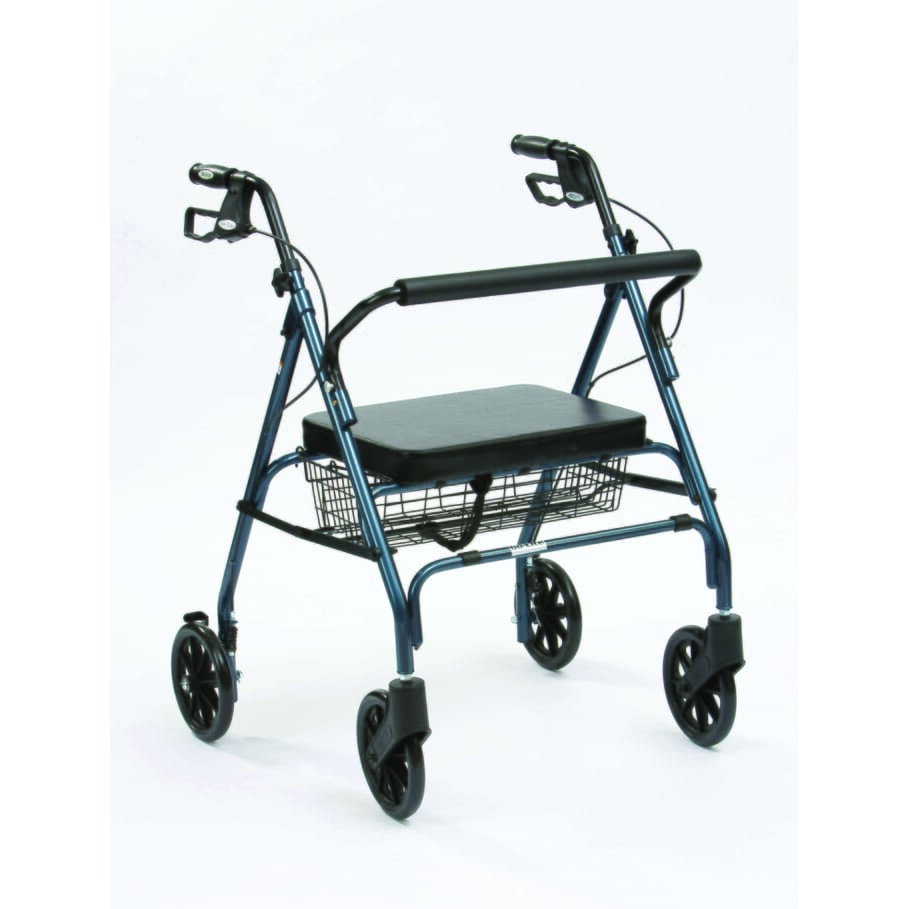 heavy duty rollator in blue