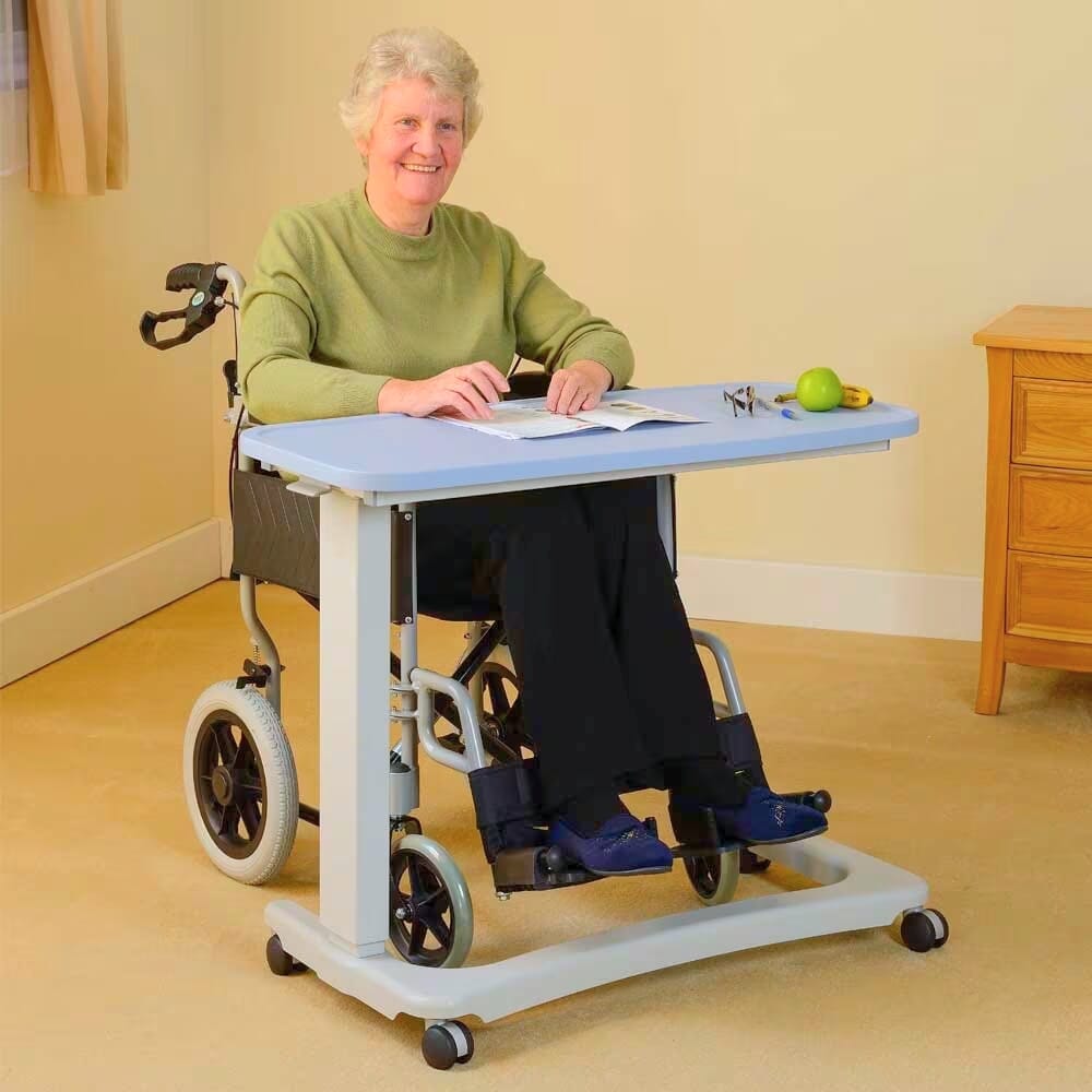 heavy duty wheelchair table with wheelchair