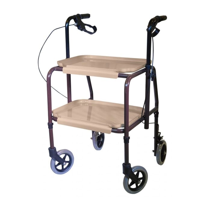 height adjustable kitchen strolley trolley with brakes