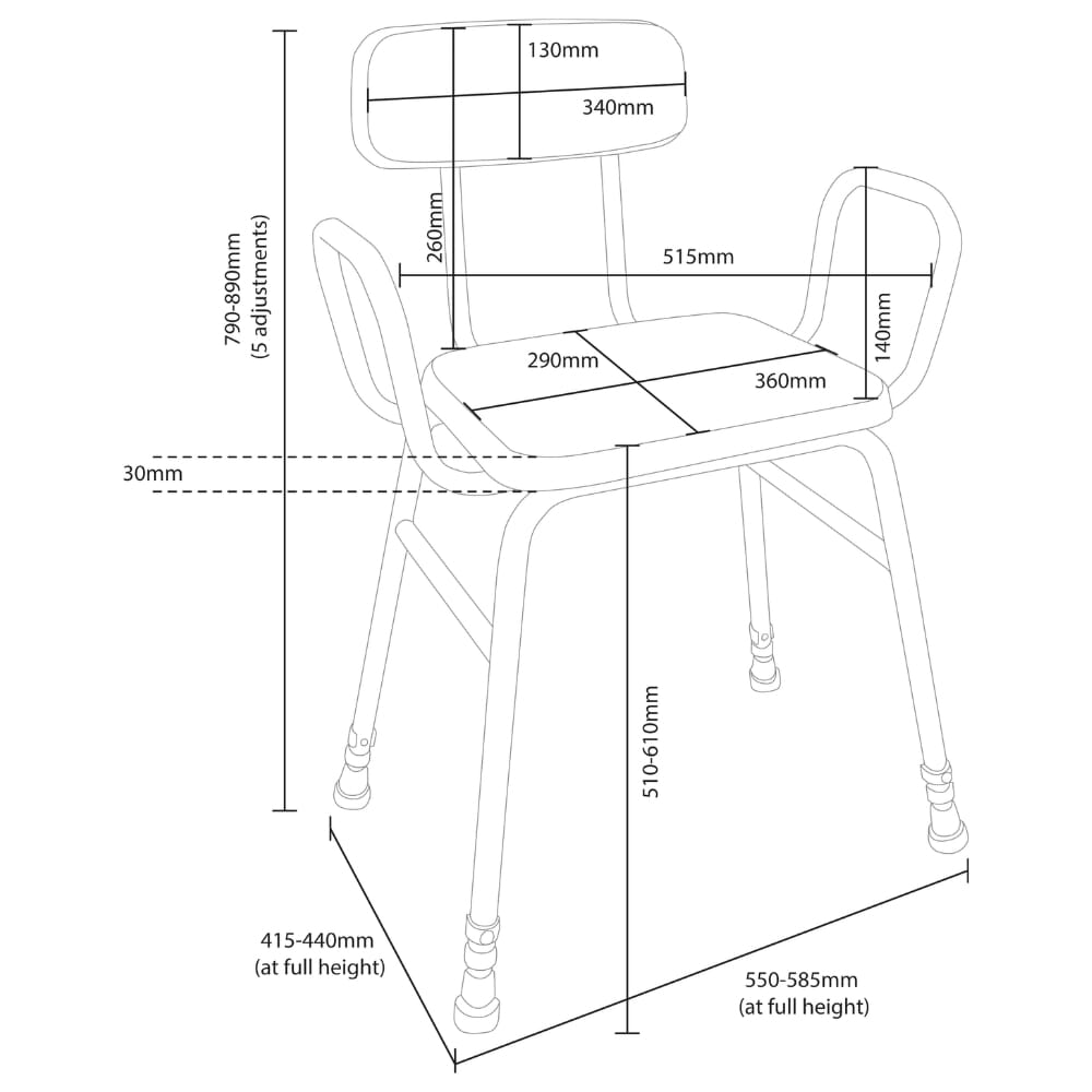 height adjustable perching stool dimensions