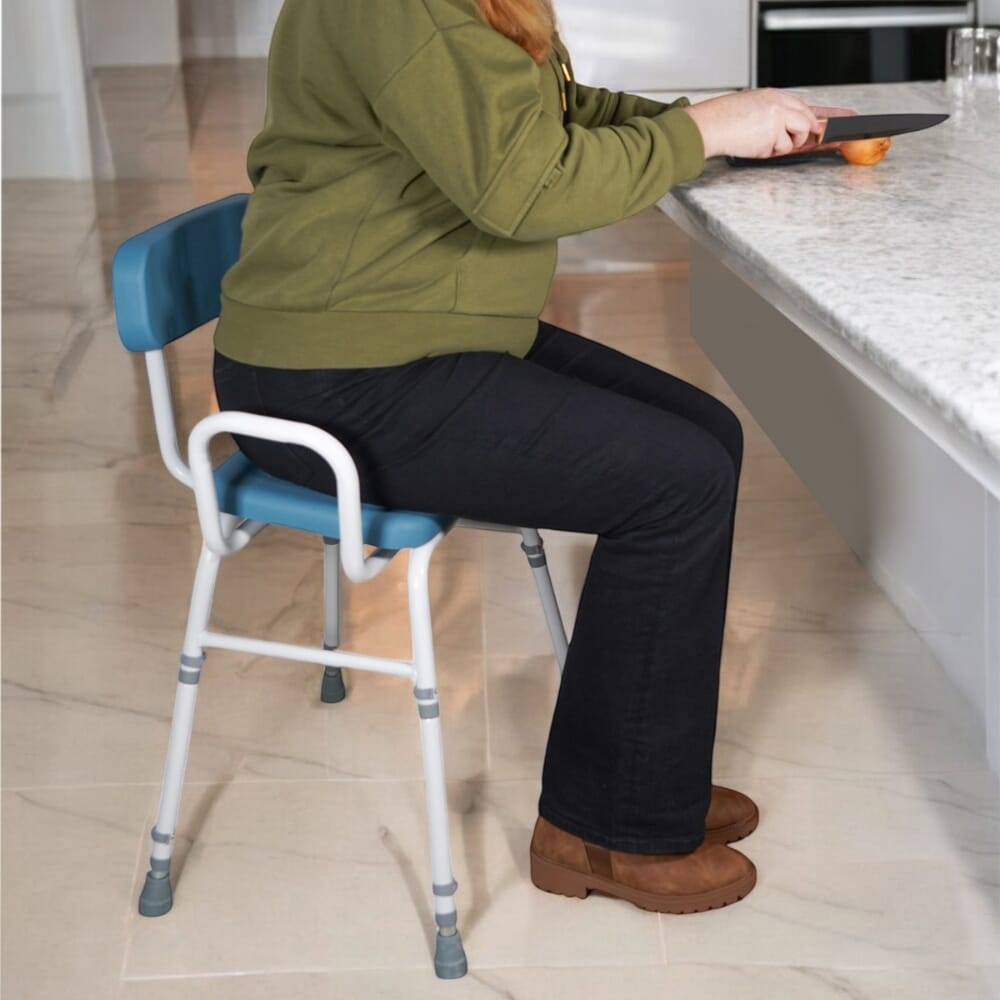 height adjustable perching stool kitchen