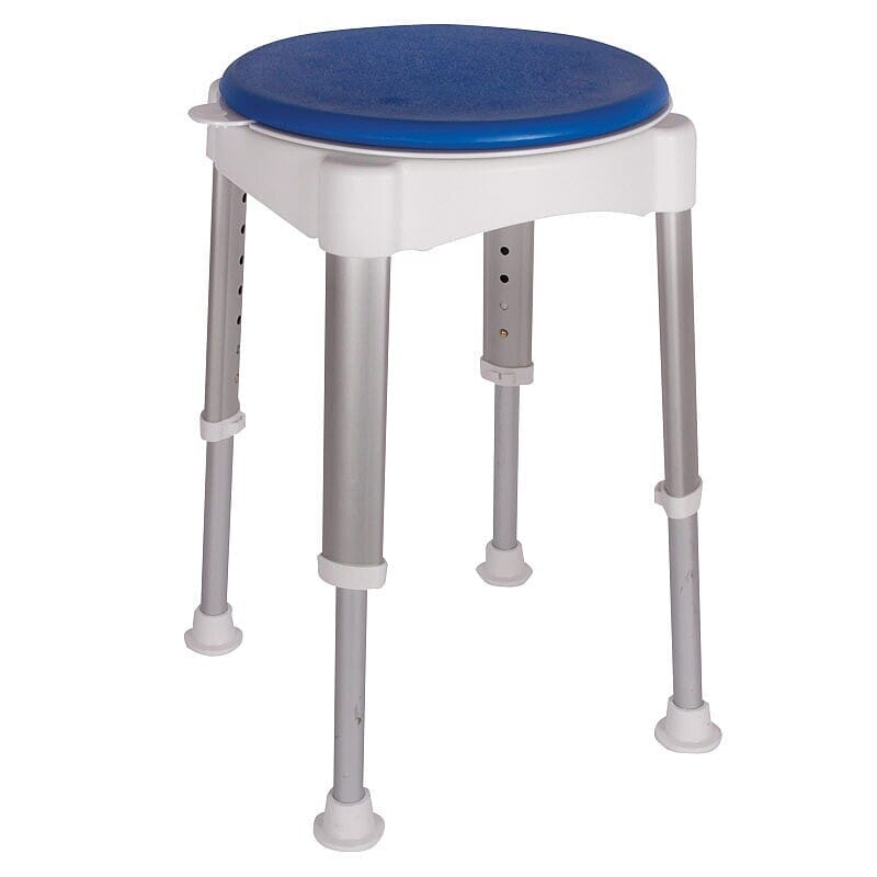 Height Adjustable Swivel Seat Shower Stool