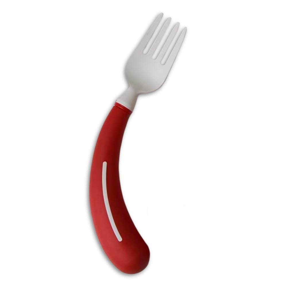 henro grip cutlery fork left hand red