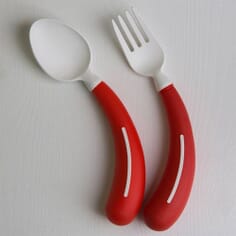 Henro-Grip Cutlery - Fork - Right Hand - Red