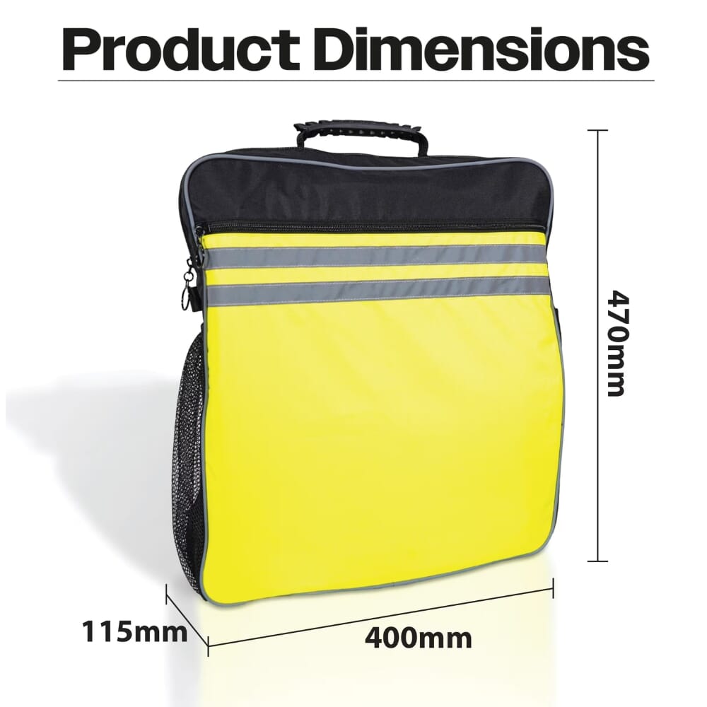 high visibility mobility scooter bag dimensions