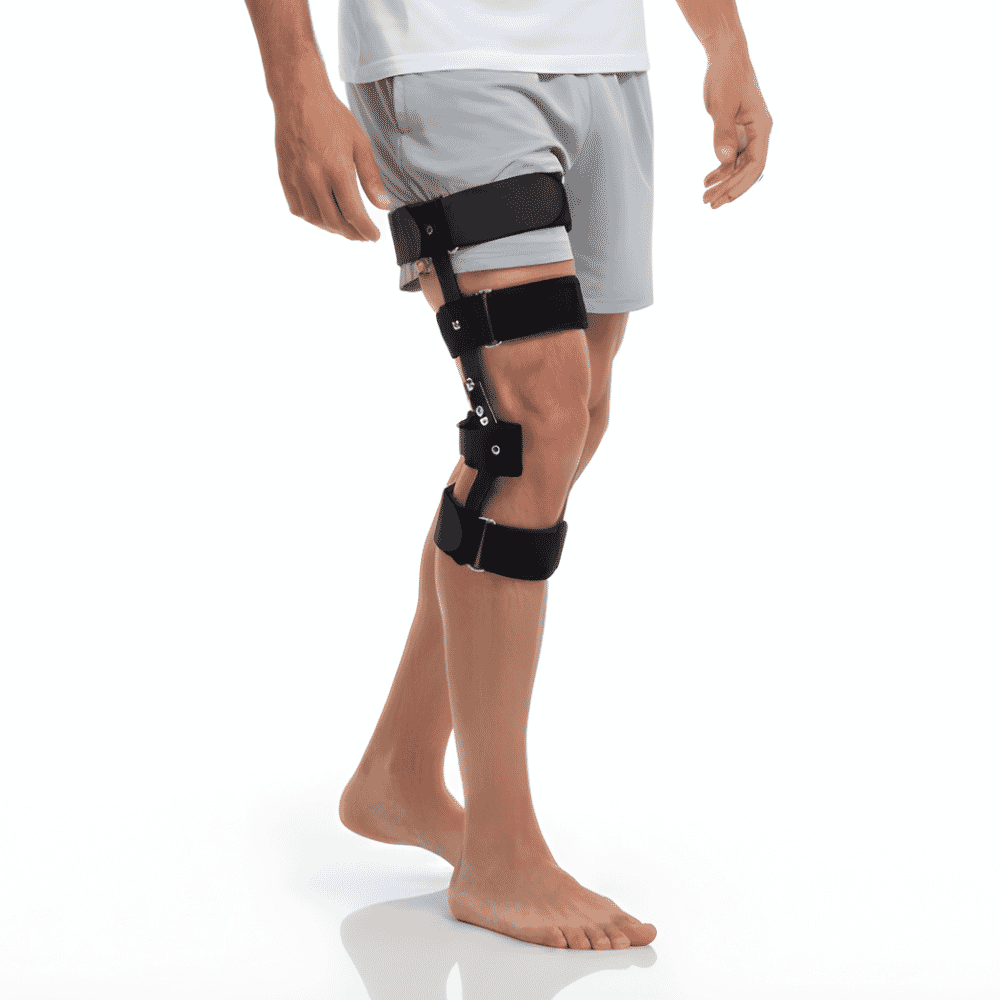 hinged swedish knee cage in use