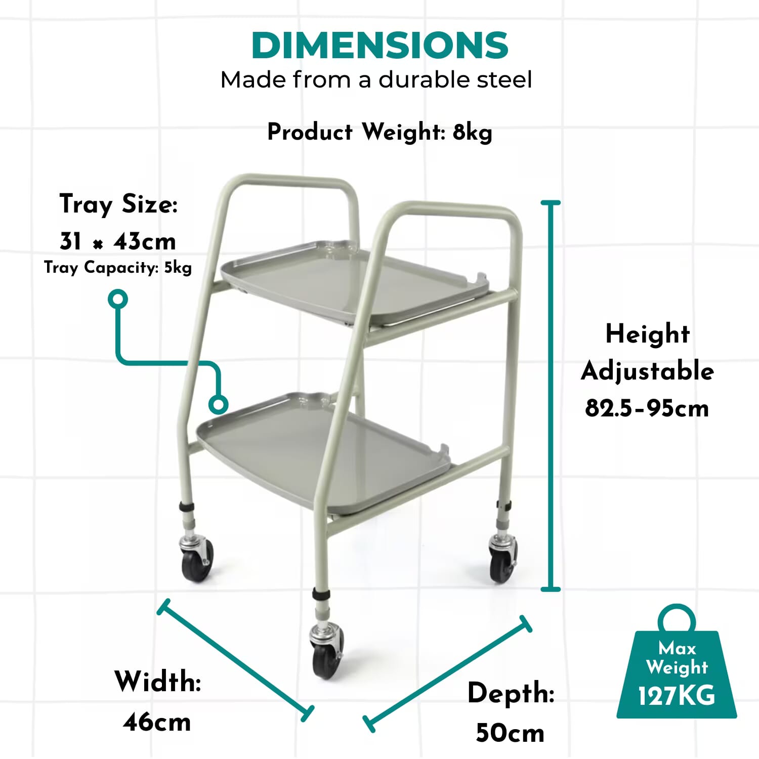 home helper trolley walker grey dimensions