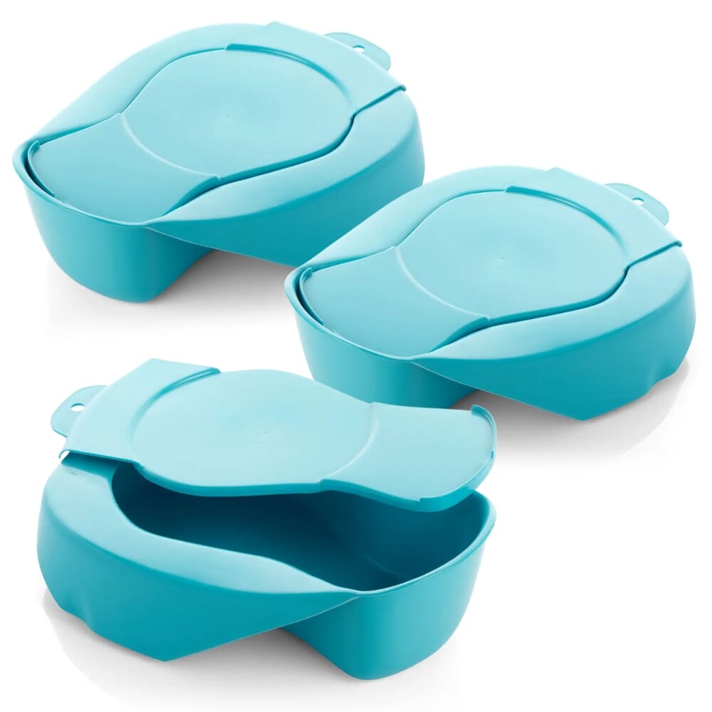 hospital bedpan with lid pack of 3