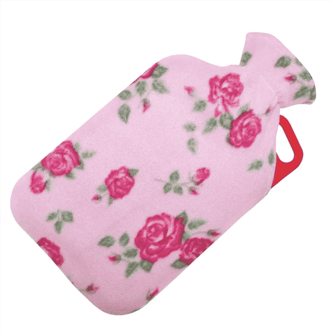 hot water bottle pink flora