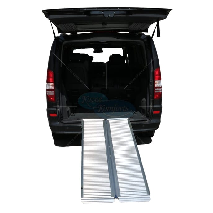 how to use single fold aluminium suitcase ramp