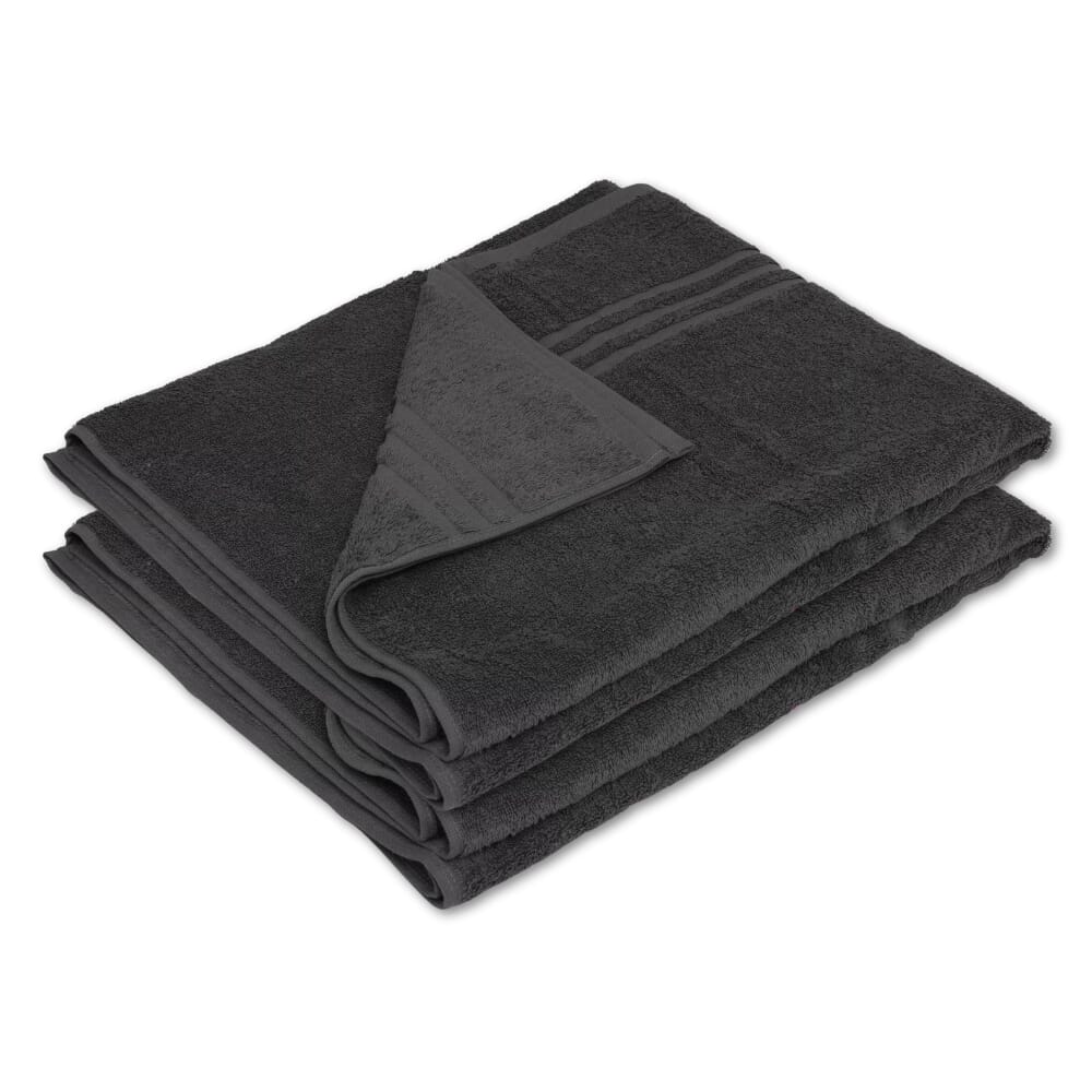hunsbury bath sheets pack of 2 black