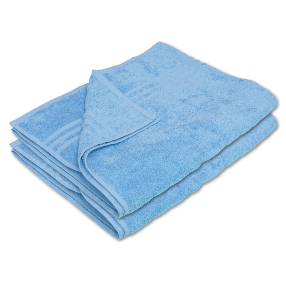 hunsbury bath sheets pack of 2 blue