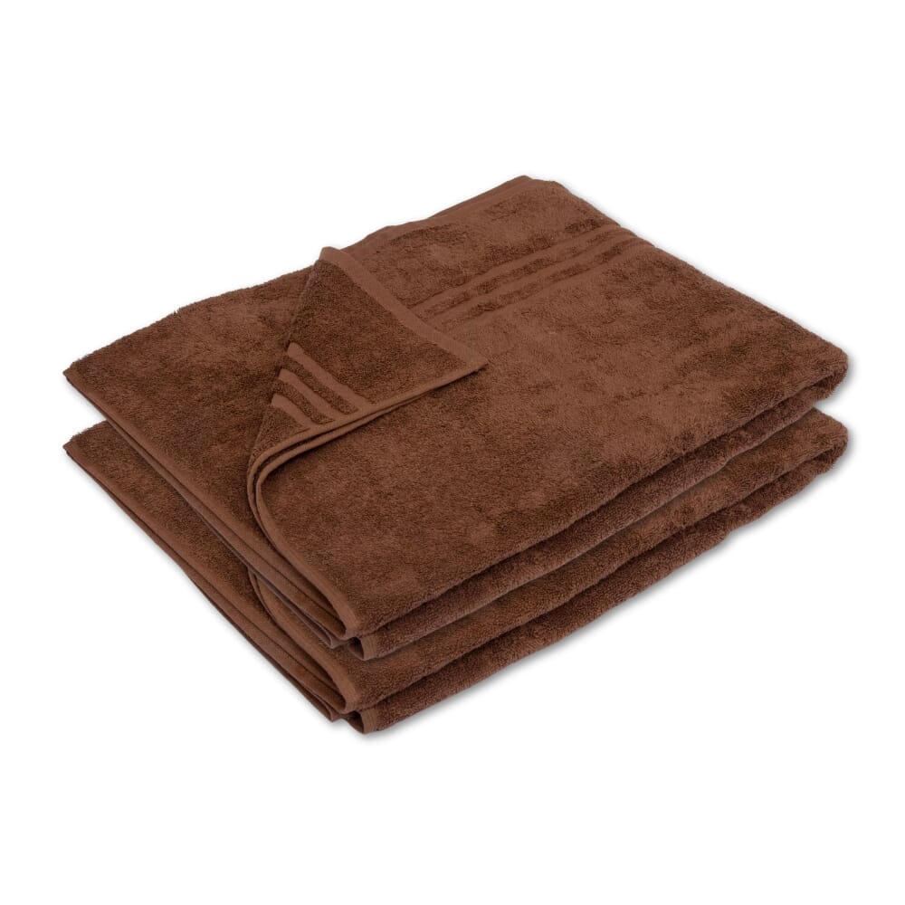 hunsbury bath sheets pack of 2 brown