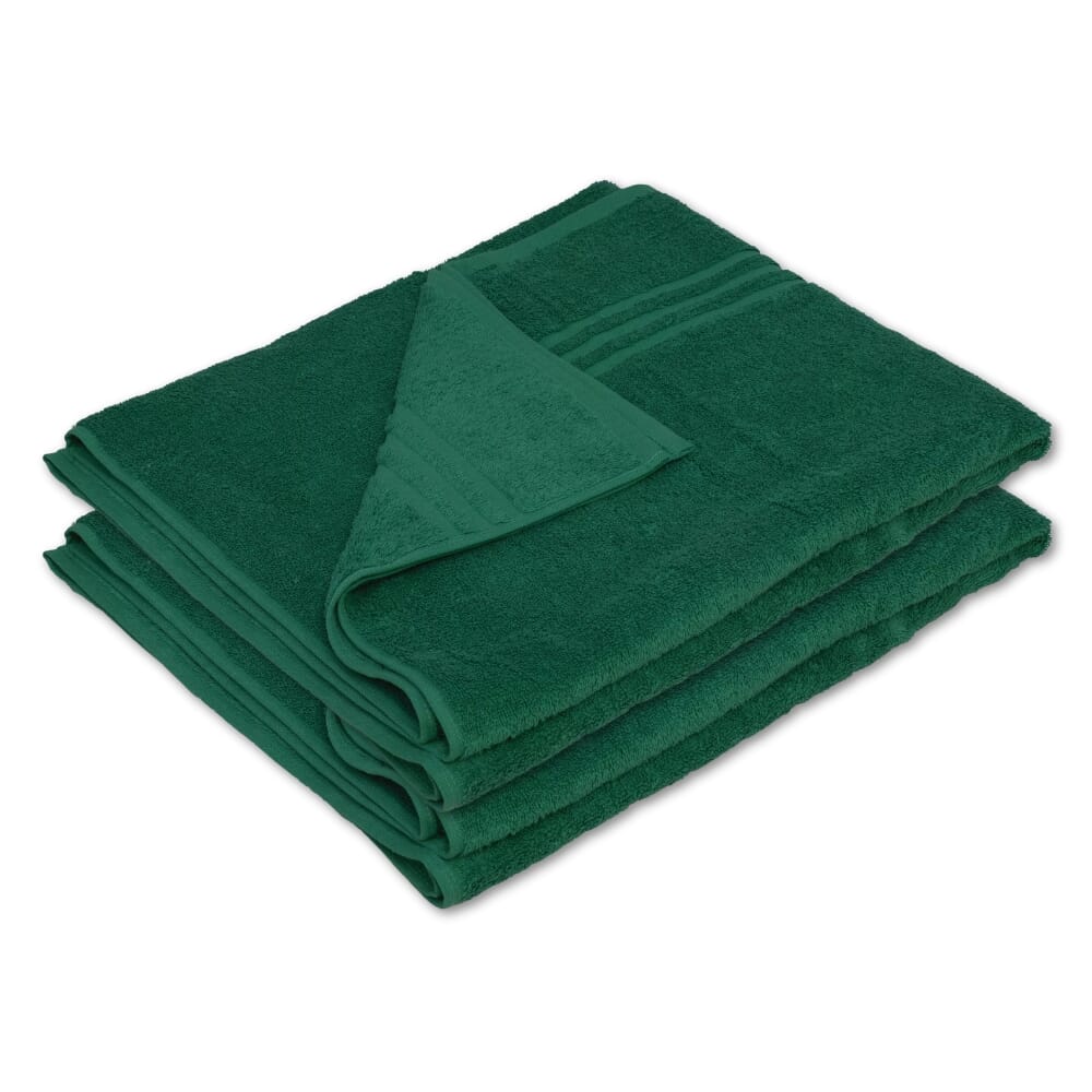 hunsbury bath sheets pack of 2 dark green