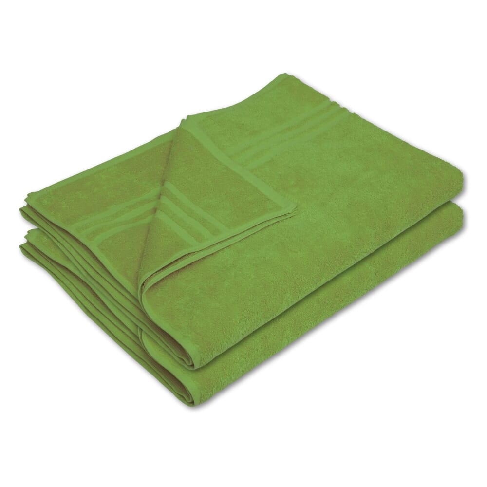 hunsbury bath sheets pack of 2 green
