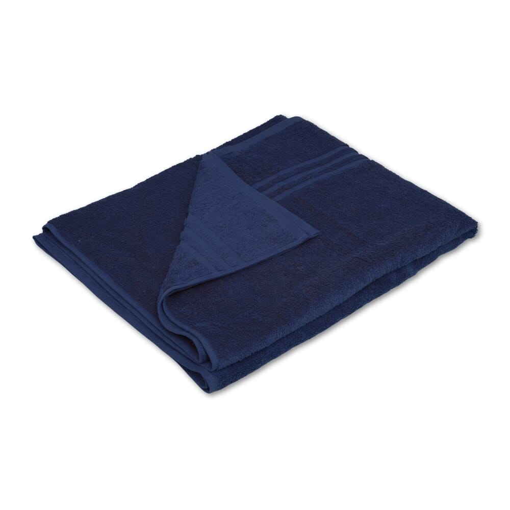 hunsbury bath sheets pack of 2 navy single