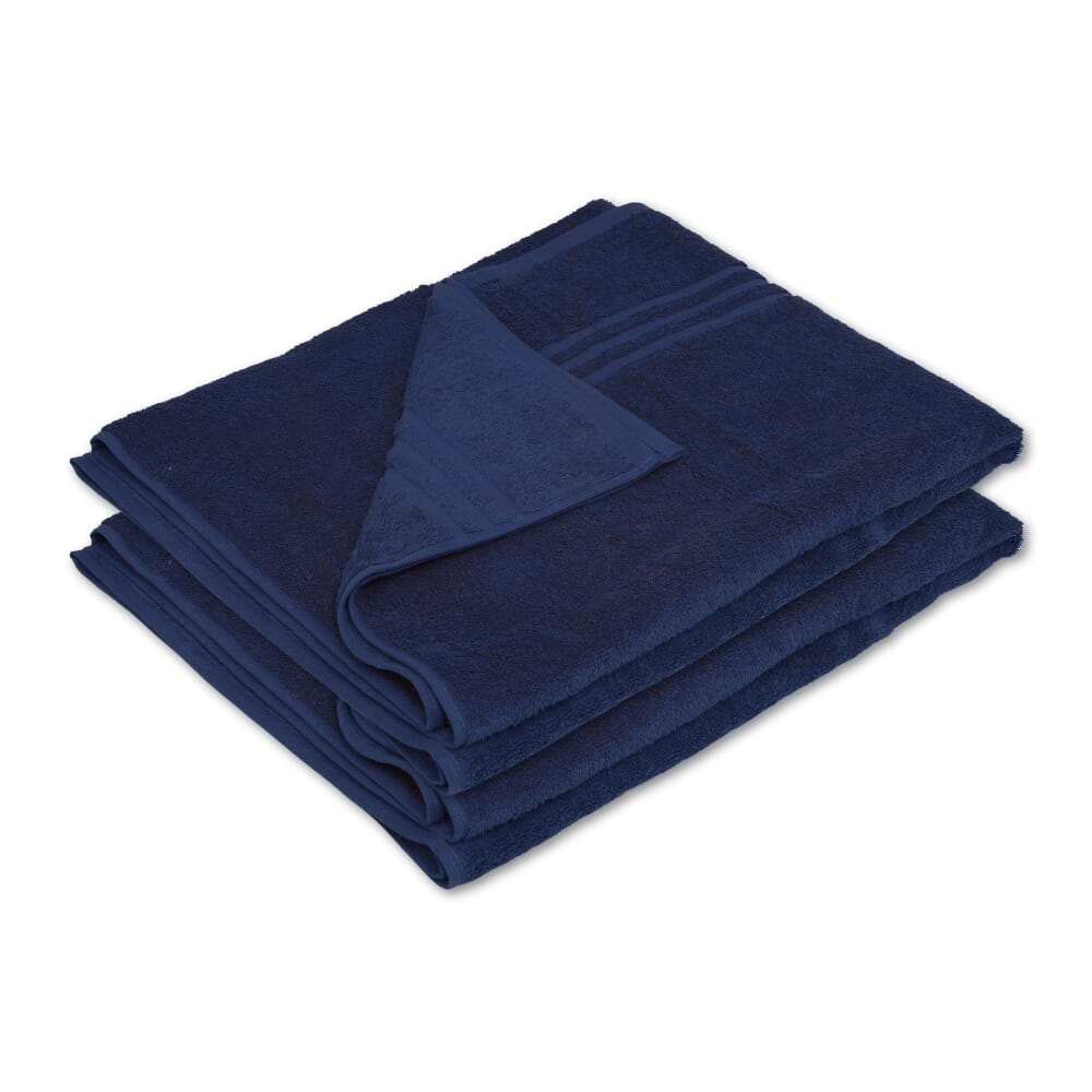 hunsbury bath sheets pack of 2 navy
