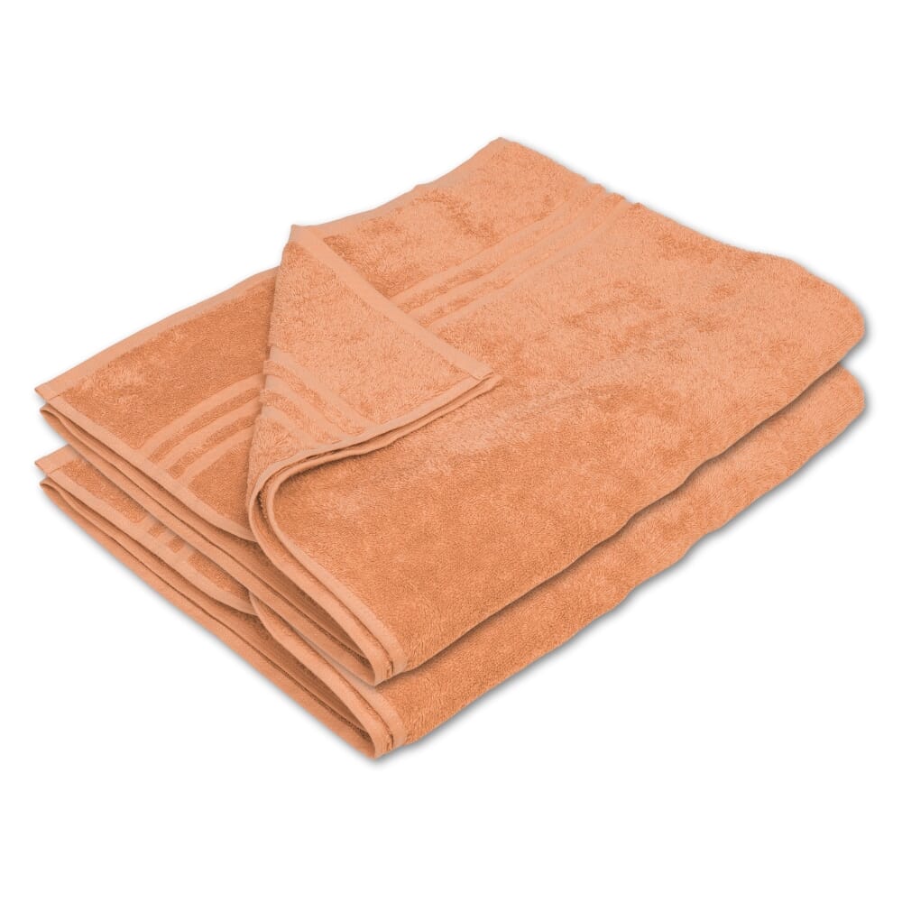 hunsbury bath sheets pack of 2 peach