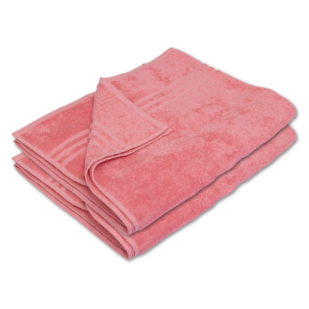 hunsbury bath sheets pack of 2 pink