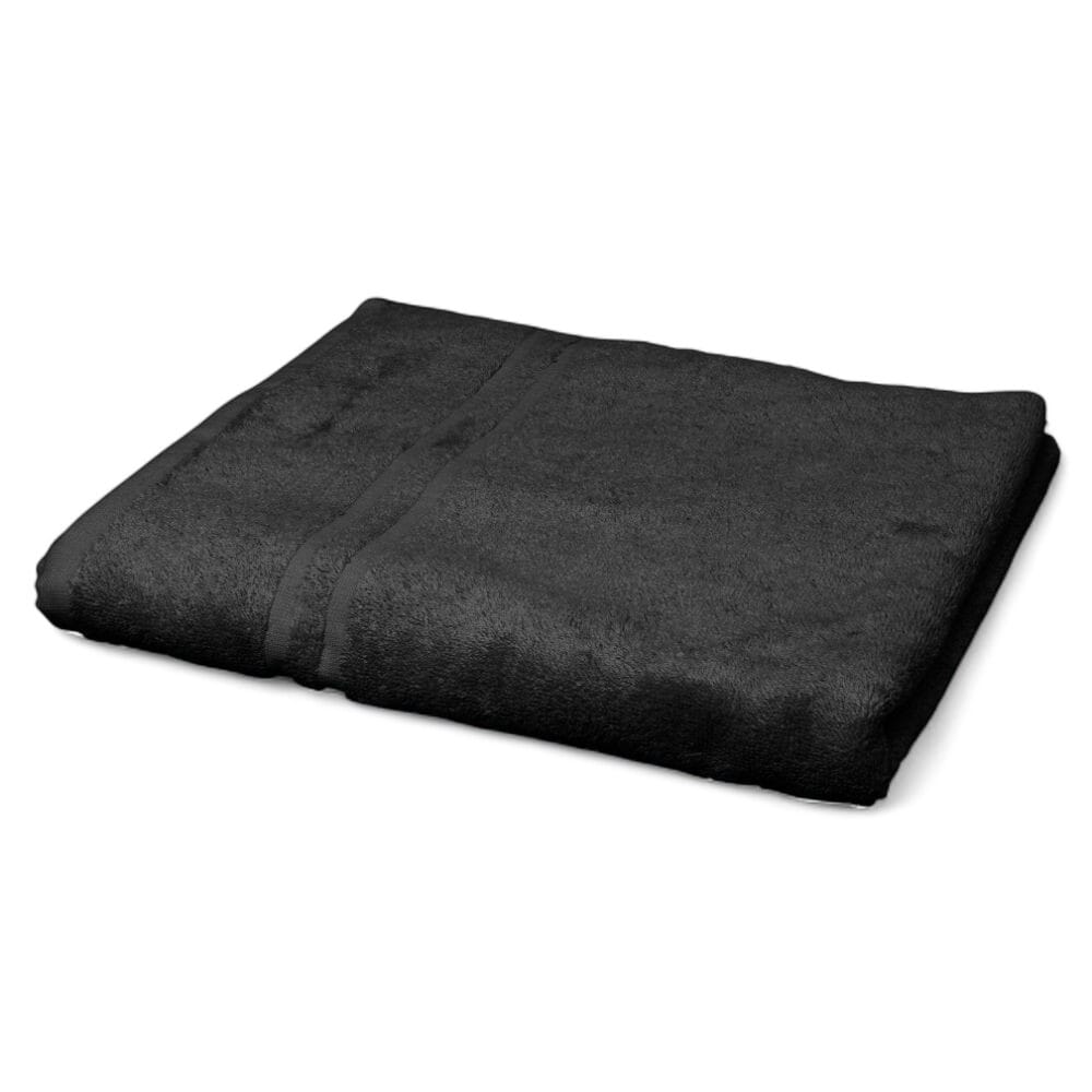 hunsbury bath towels pack of 3 black single