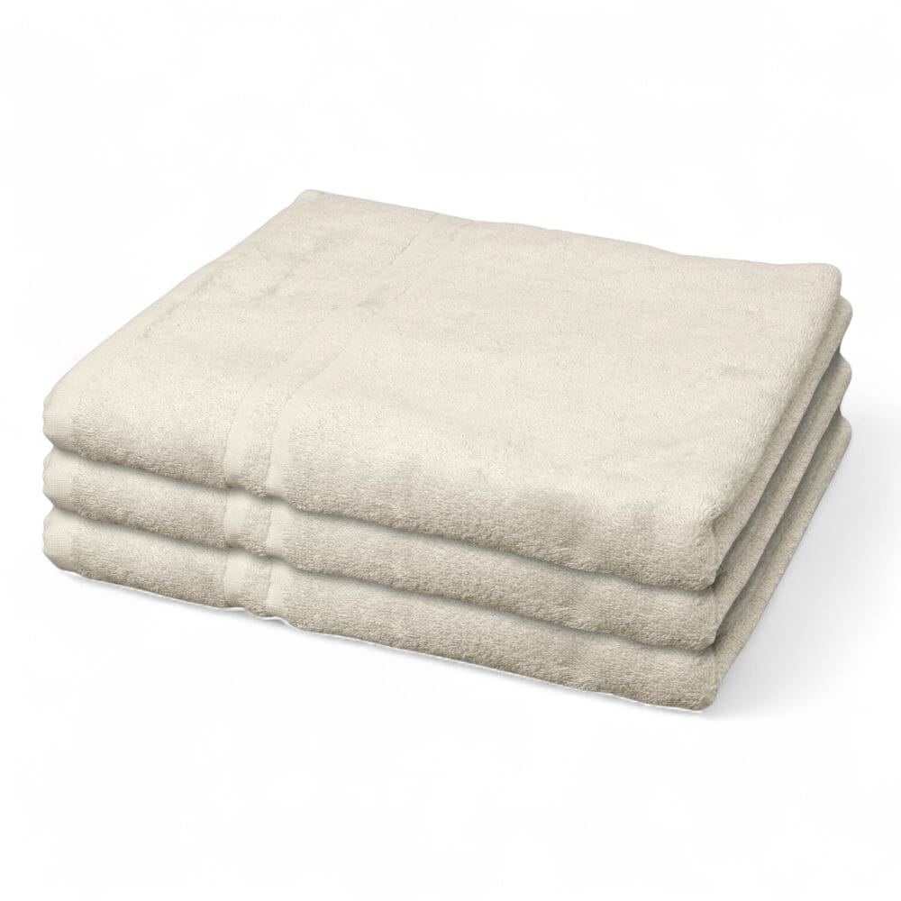 hunsbury bath towels pack of 3 cream