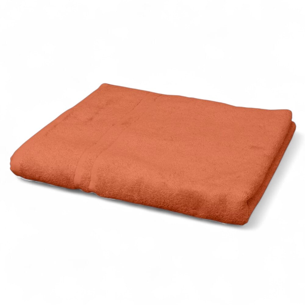 hunsbury bath towels pack of 3 terracotta single