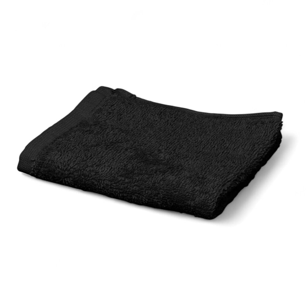 hunsbury face cloths pack of 6 black single