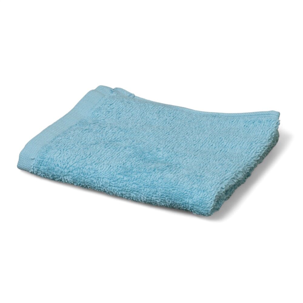 hunsbury face cloths pack of 6 blue single