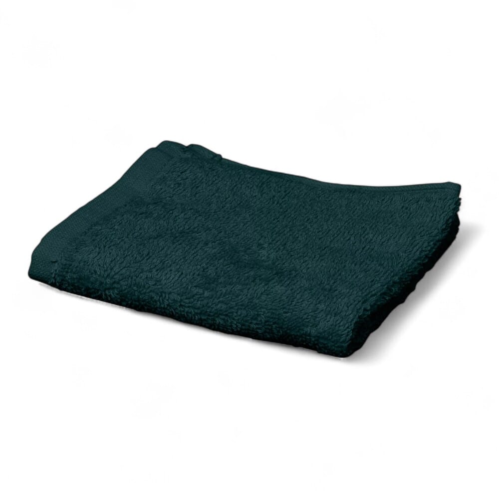 hunsbury face cloths pack of 6 dark green single