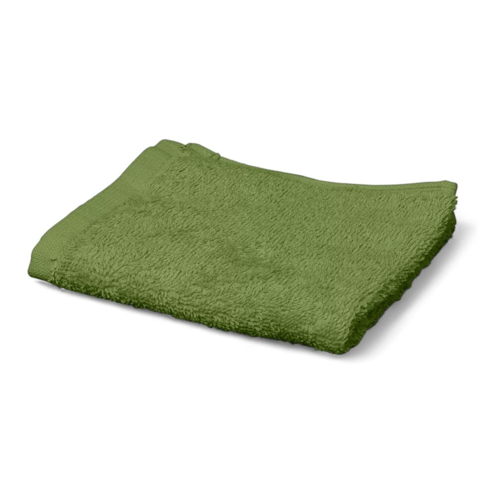 hunsbury face cloths pack of 6 green single