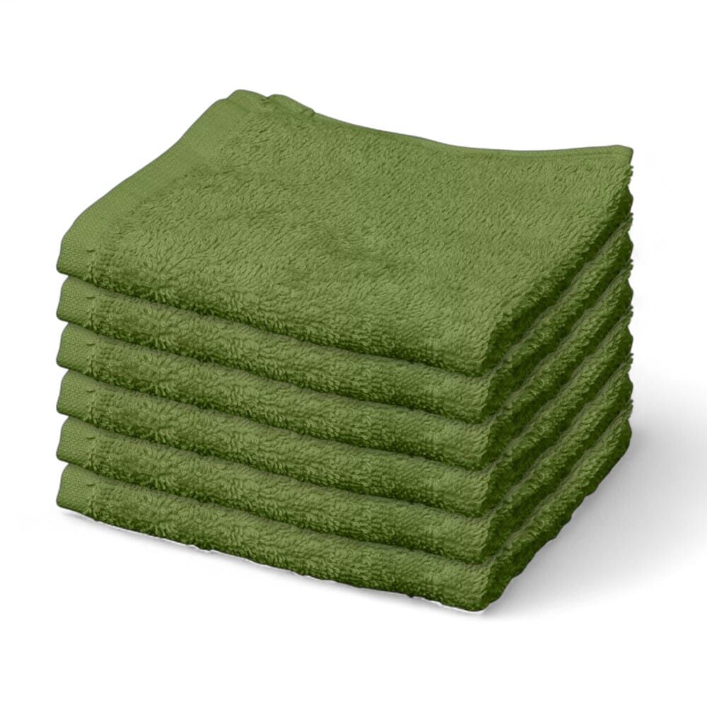 View Hunsbury Face Cloths Pack of 6 Green information