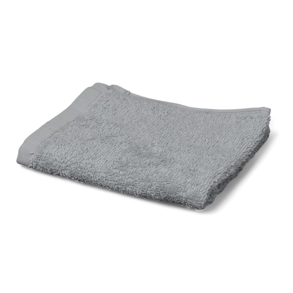 hunsbury face cloths pack of 6 light grey single