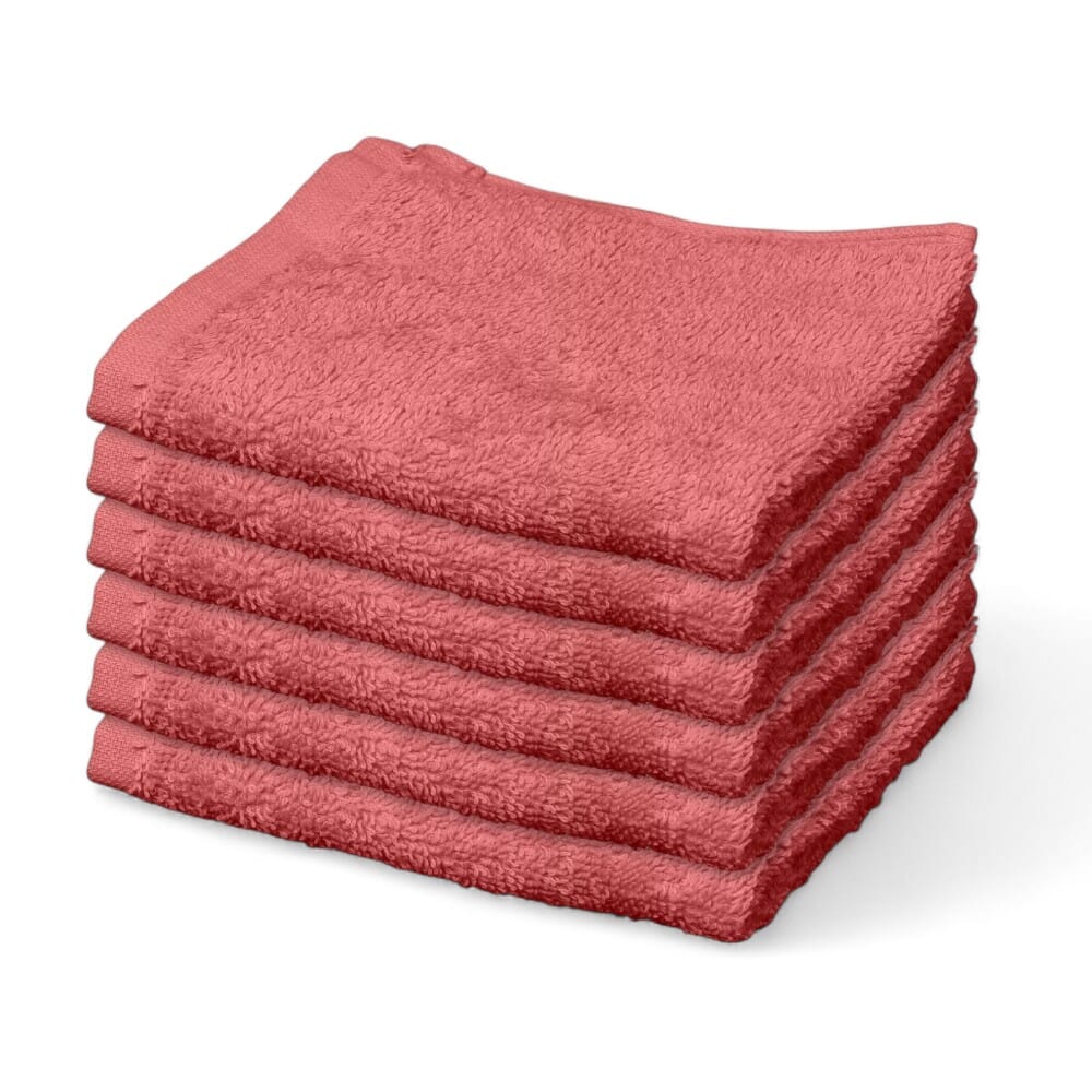 hunsbury face cloths pack of 6 pink