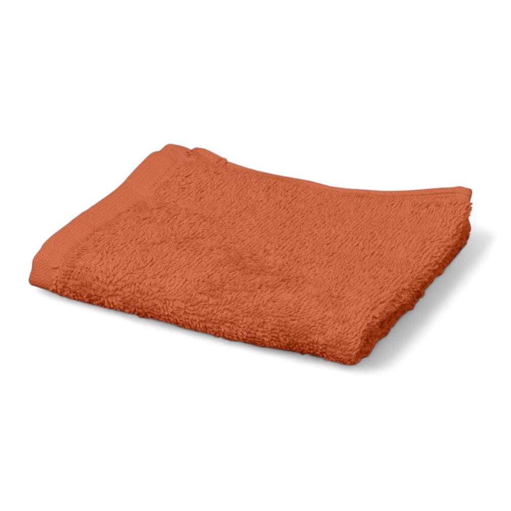 hunsbury face cloths pack of 6 terracotta single