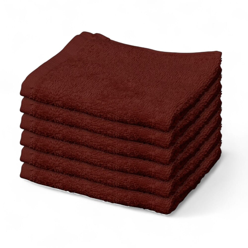 hunsbury face cloths pack of 6 wine