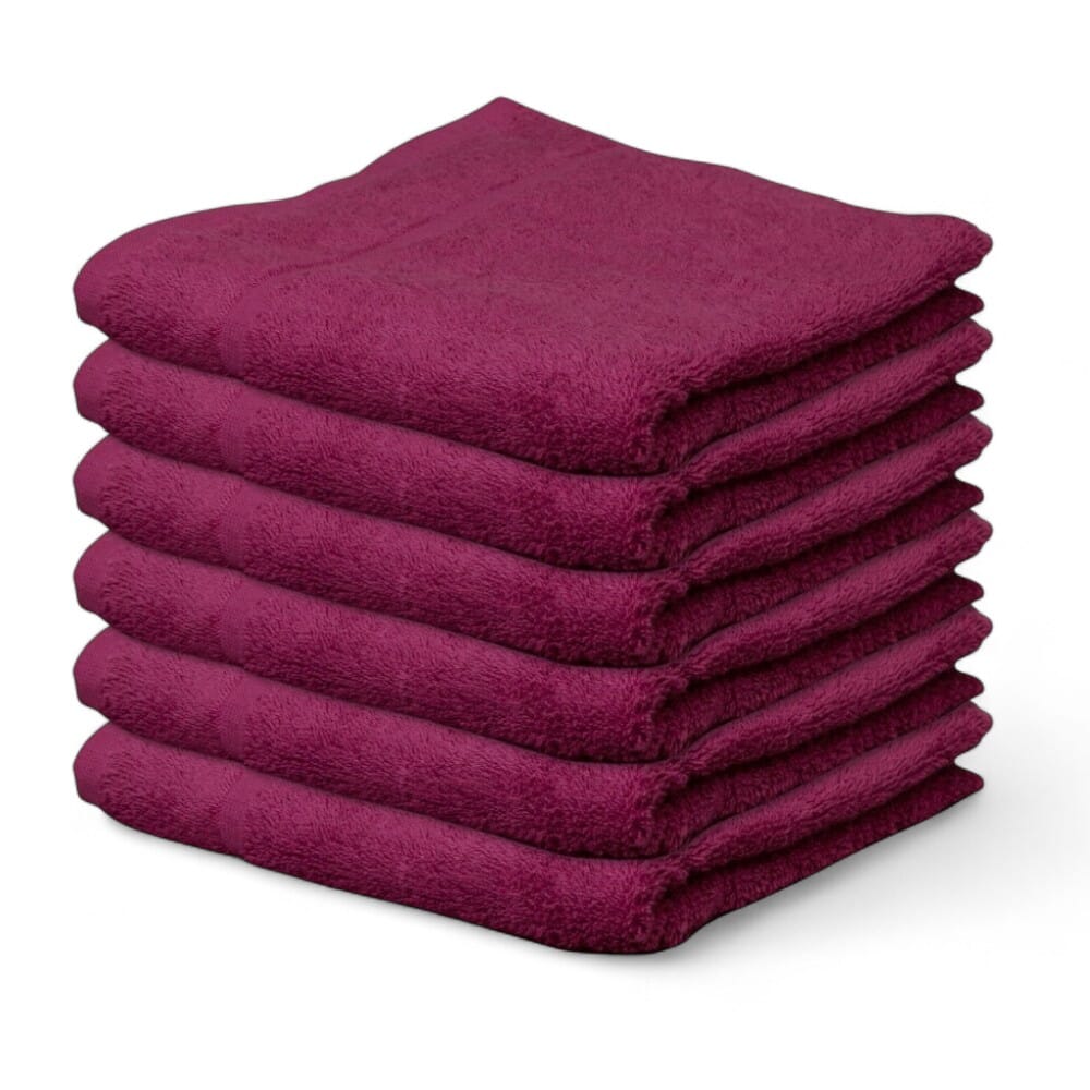 hunsbury hand towels pack of 6 festive plum