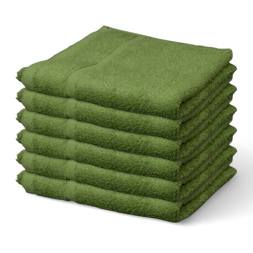 hunsbury hand towels pack of 6 green