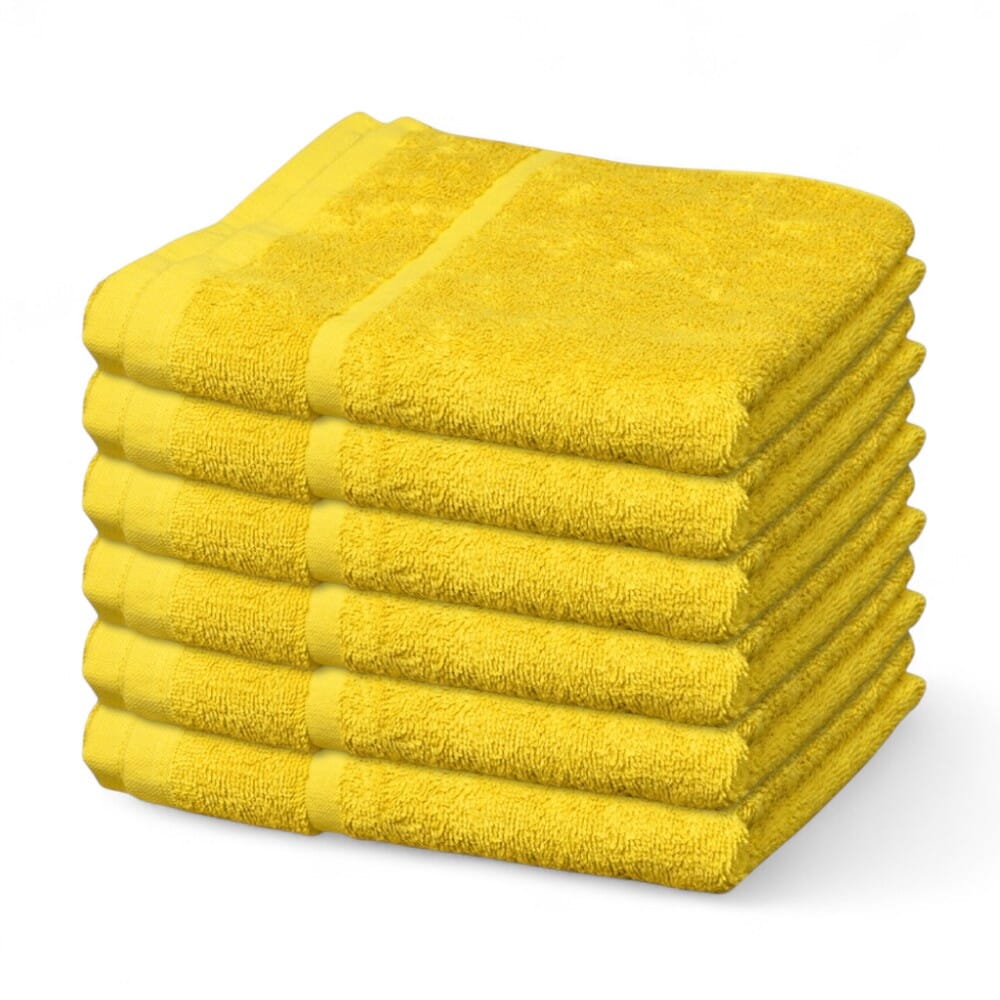 hunsbury hand towels pack of 6 lemon