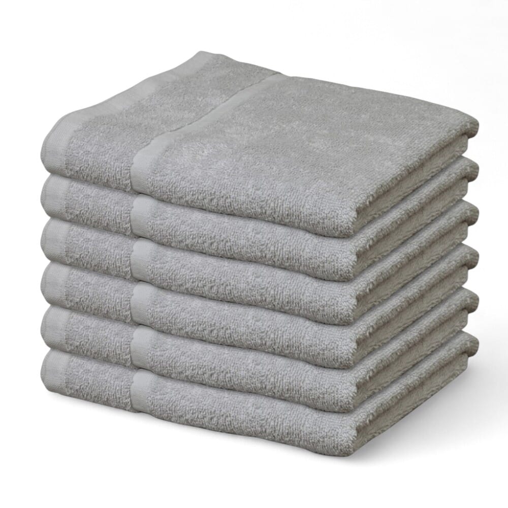 View Hunsbury Hand Towels Pack of 6 Light Grey information